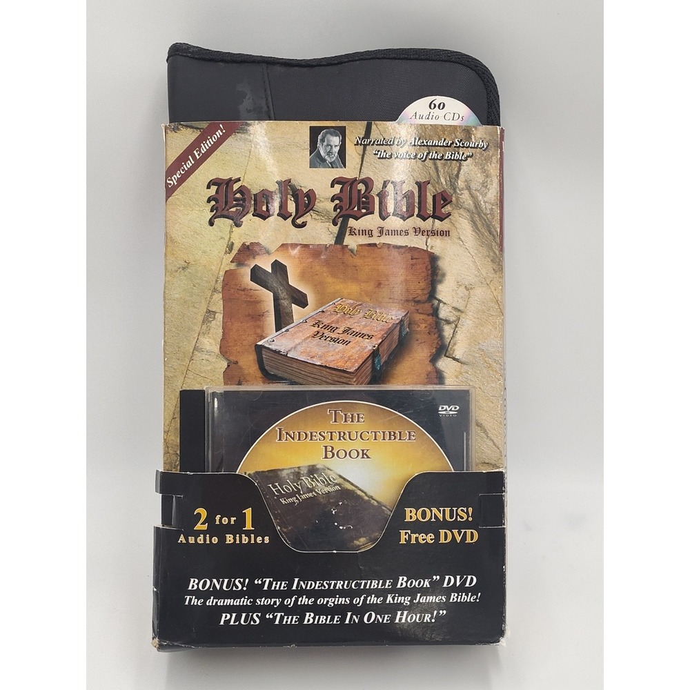 Holy Bible KJV Audio CD Narrated By Alexander Scourby 60 Discs + Bonus